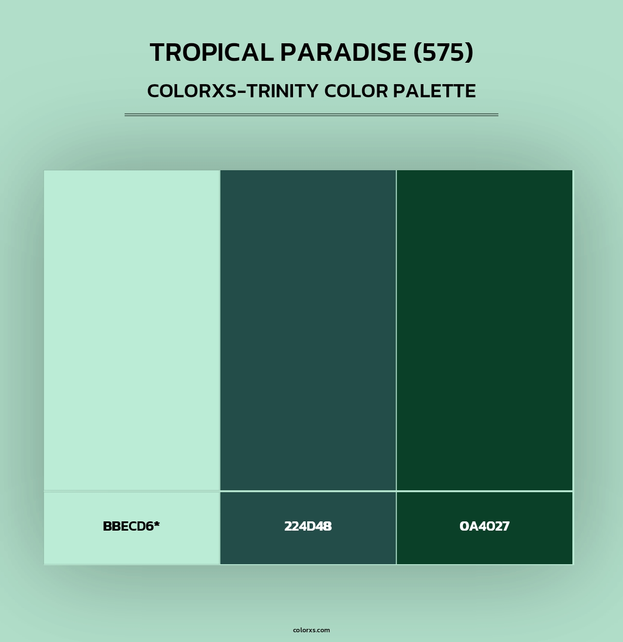 Tropical Paradise (575) - Colorxs Trinity Palette