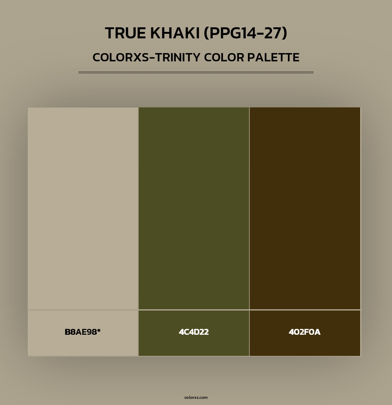 True Khaki (PPG14-27) - Colorxs Trinity Palette