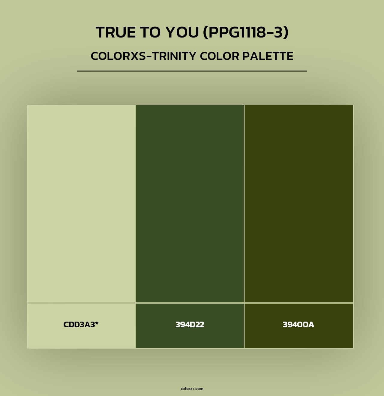 True To You (PPG1118-3) - Colorxs Trinity Palette