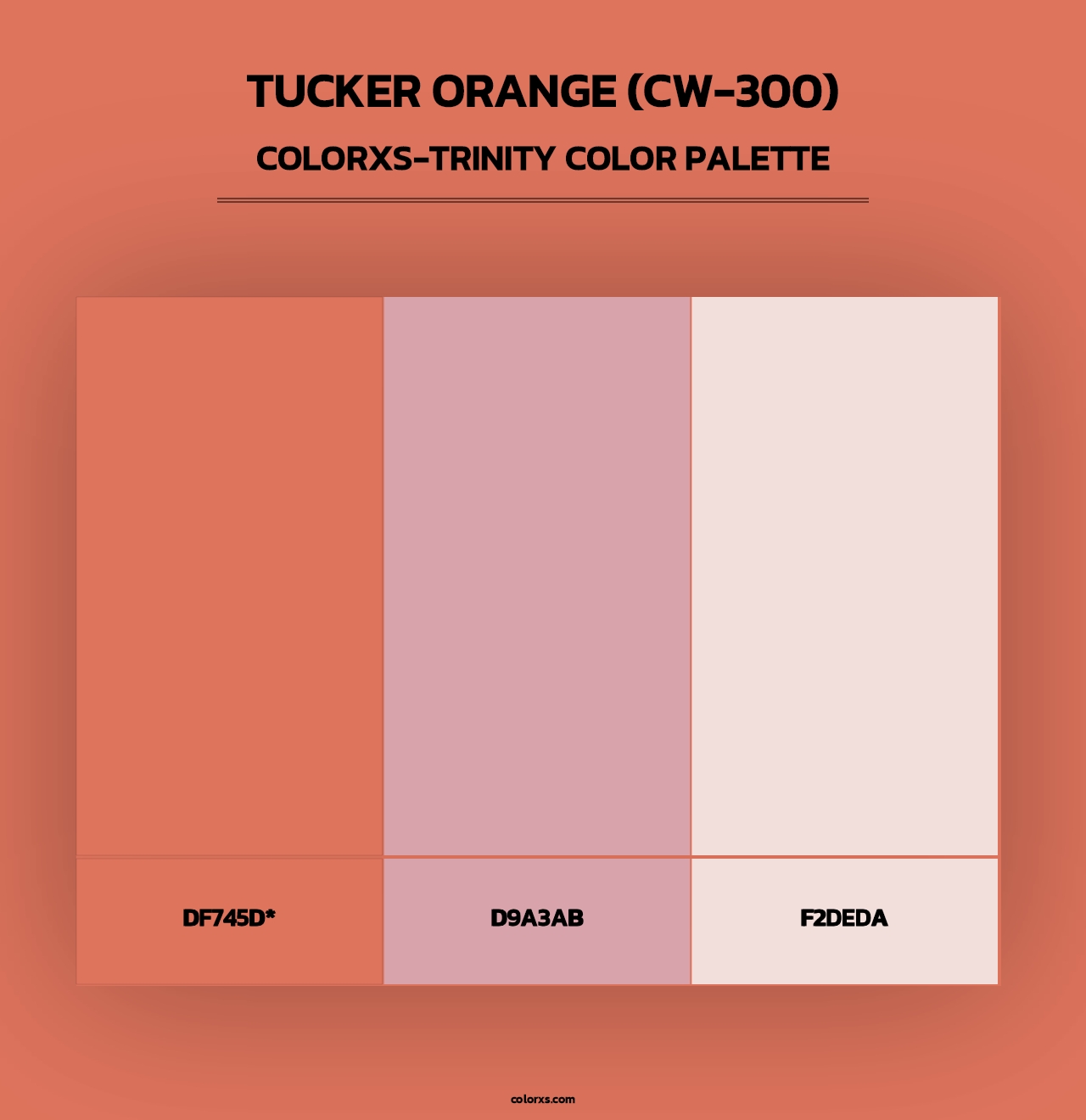 Tucker Orange (CW-300) - Colorxs Trinity Palette
