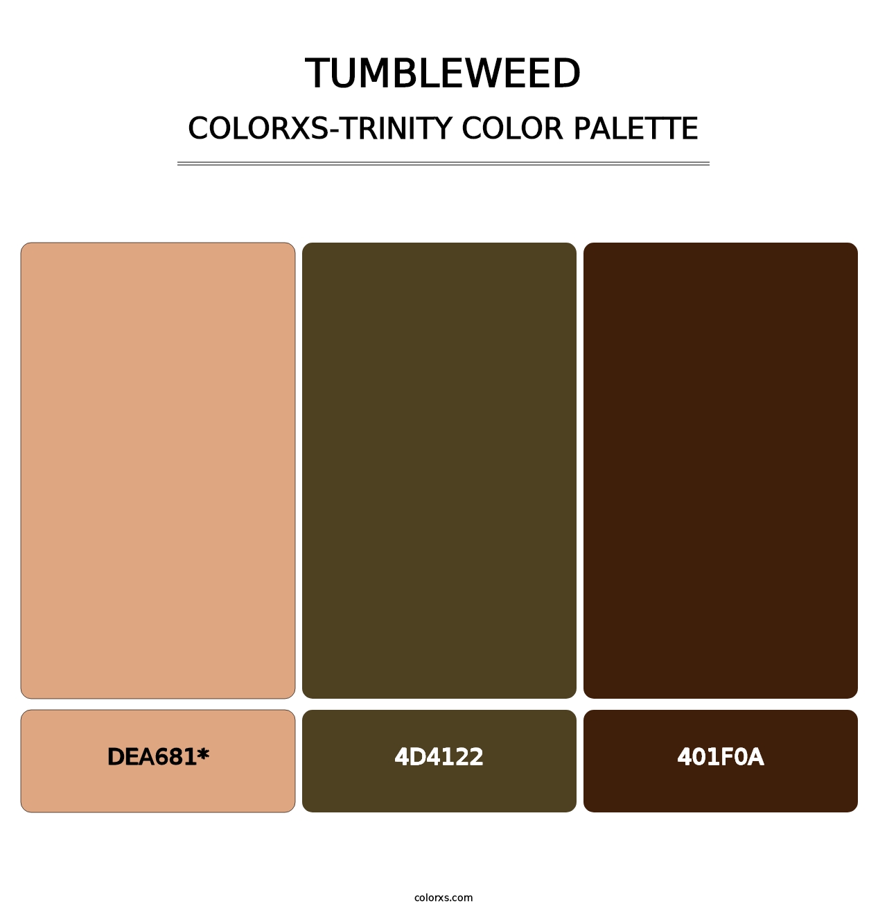 Tumbleweed - Colorxs Trinity Palette