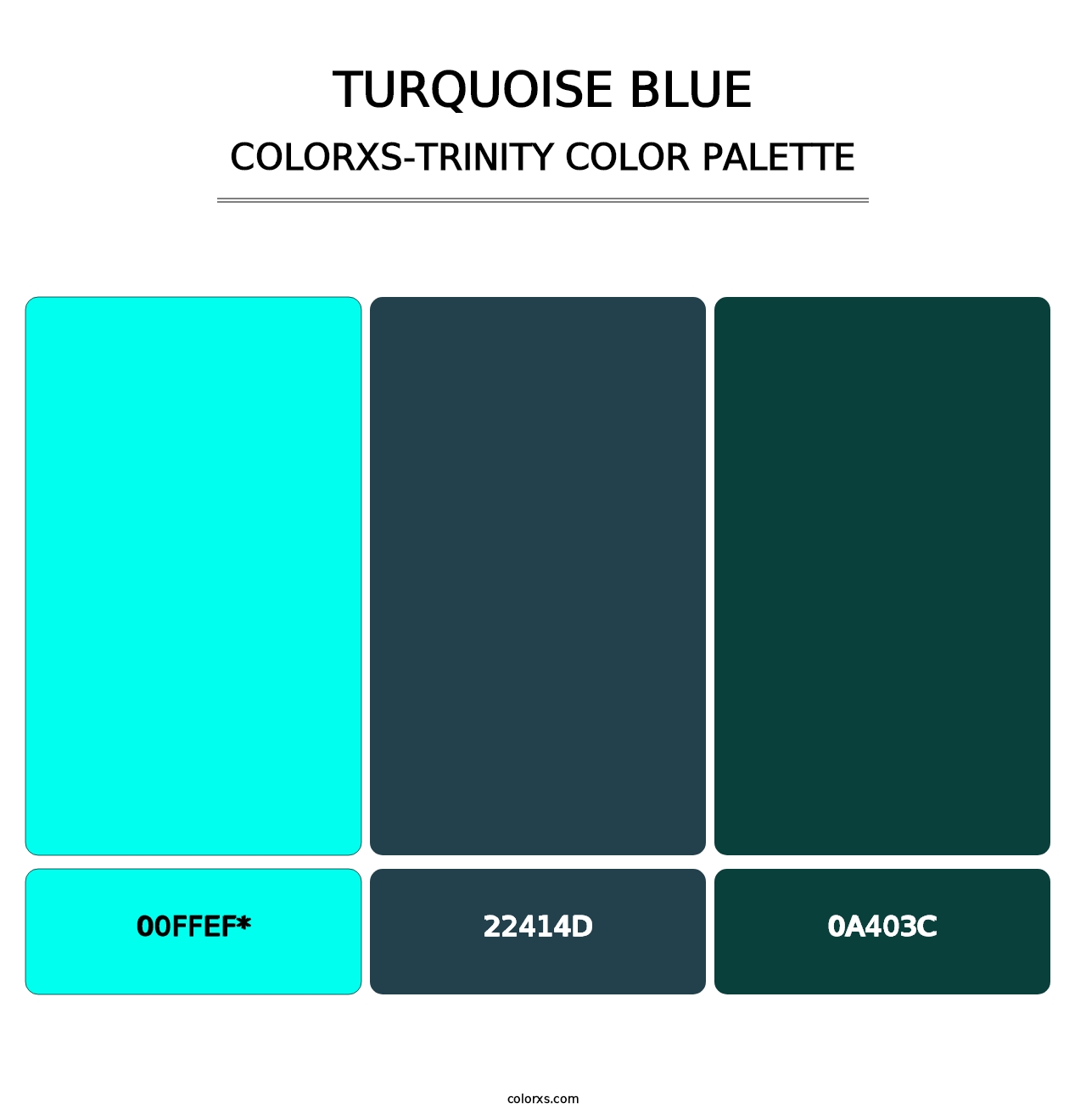 Turquoise Blue - Colorxs Trinity Palette