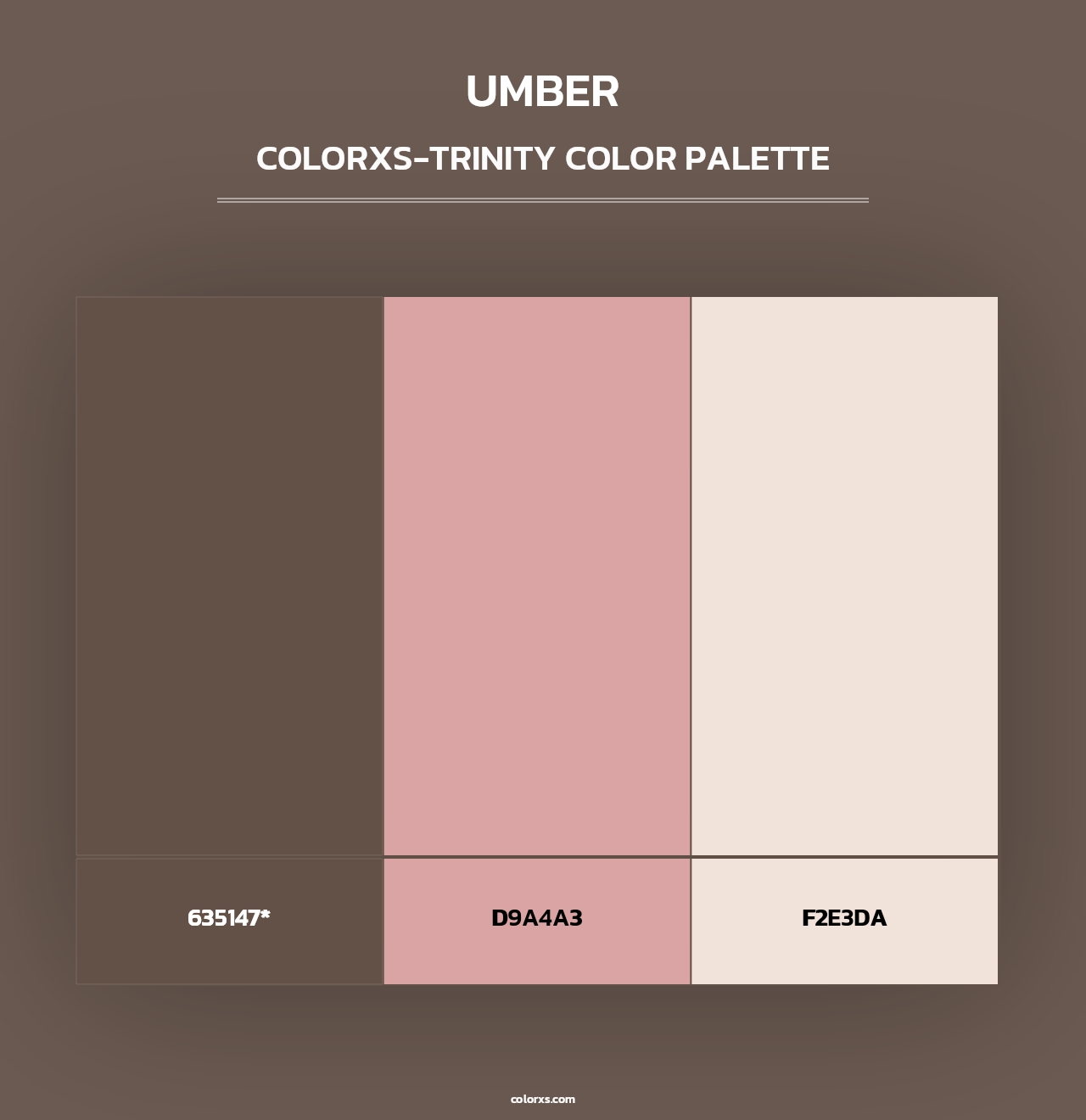 Umber - Colorxs Trinity Palette
