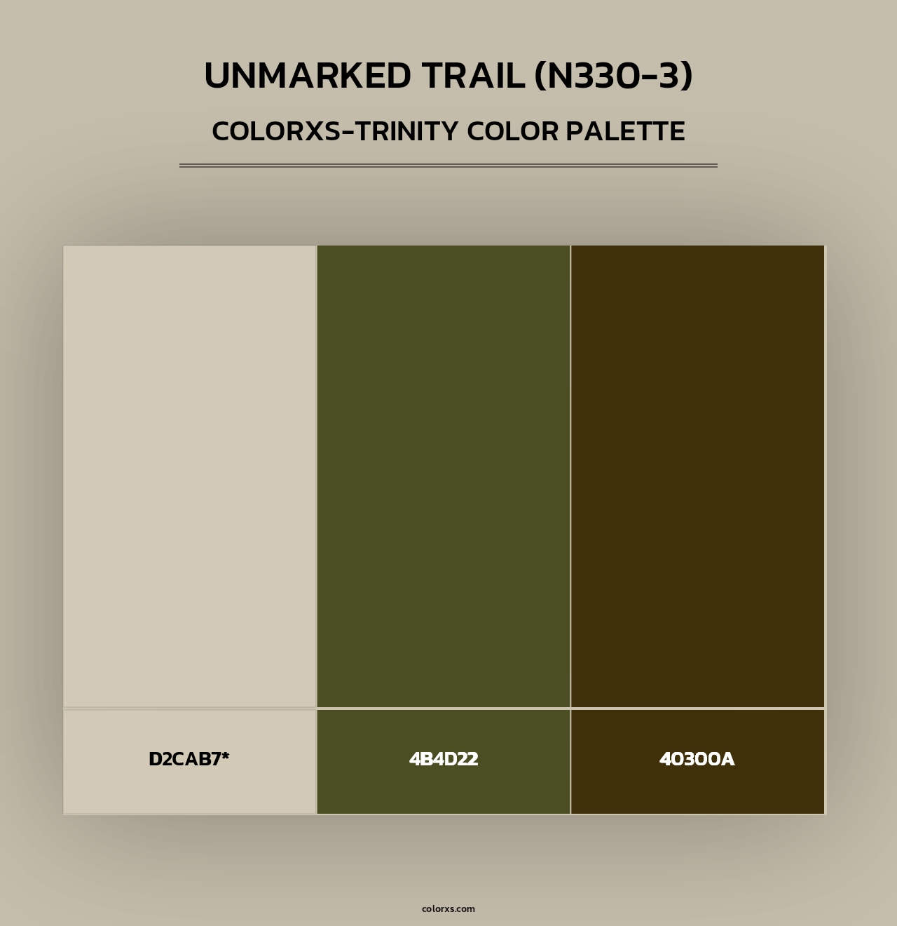 Unmarked Trail (N330-3) - Colorxs Trinity Palette