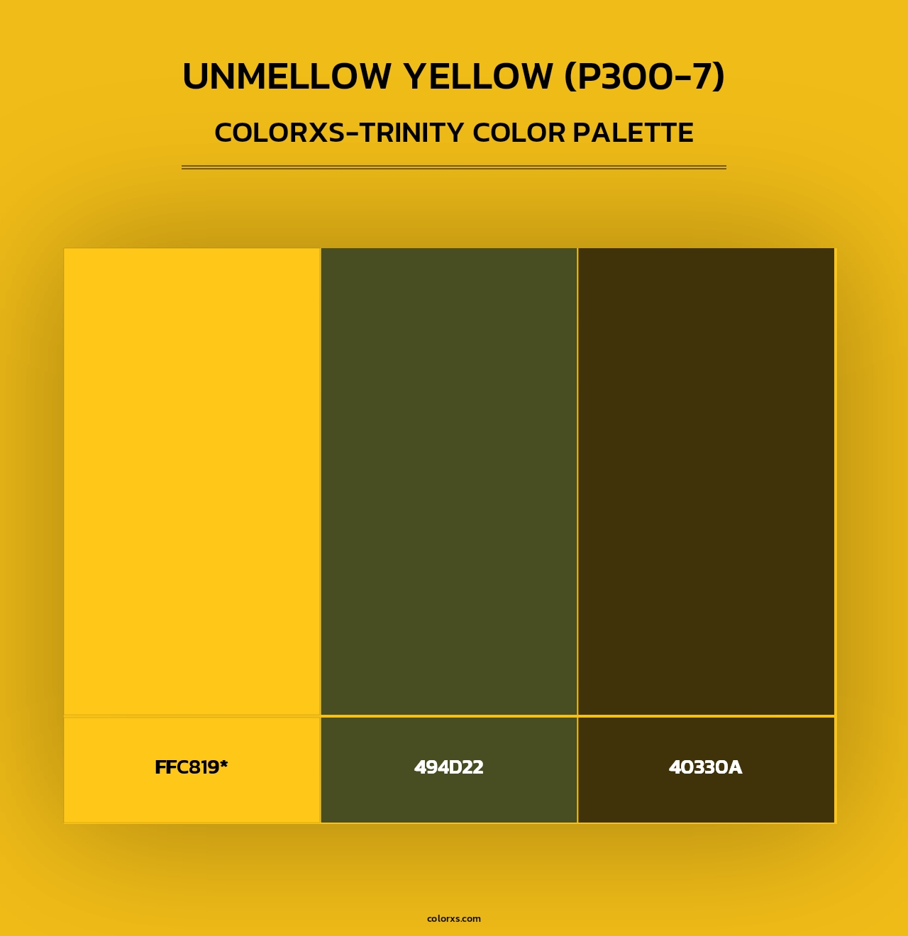 Unmellow Yellow (P300-7) - Colorxs Trinity Palette