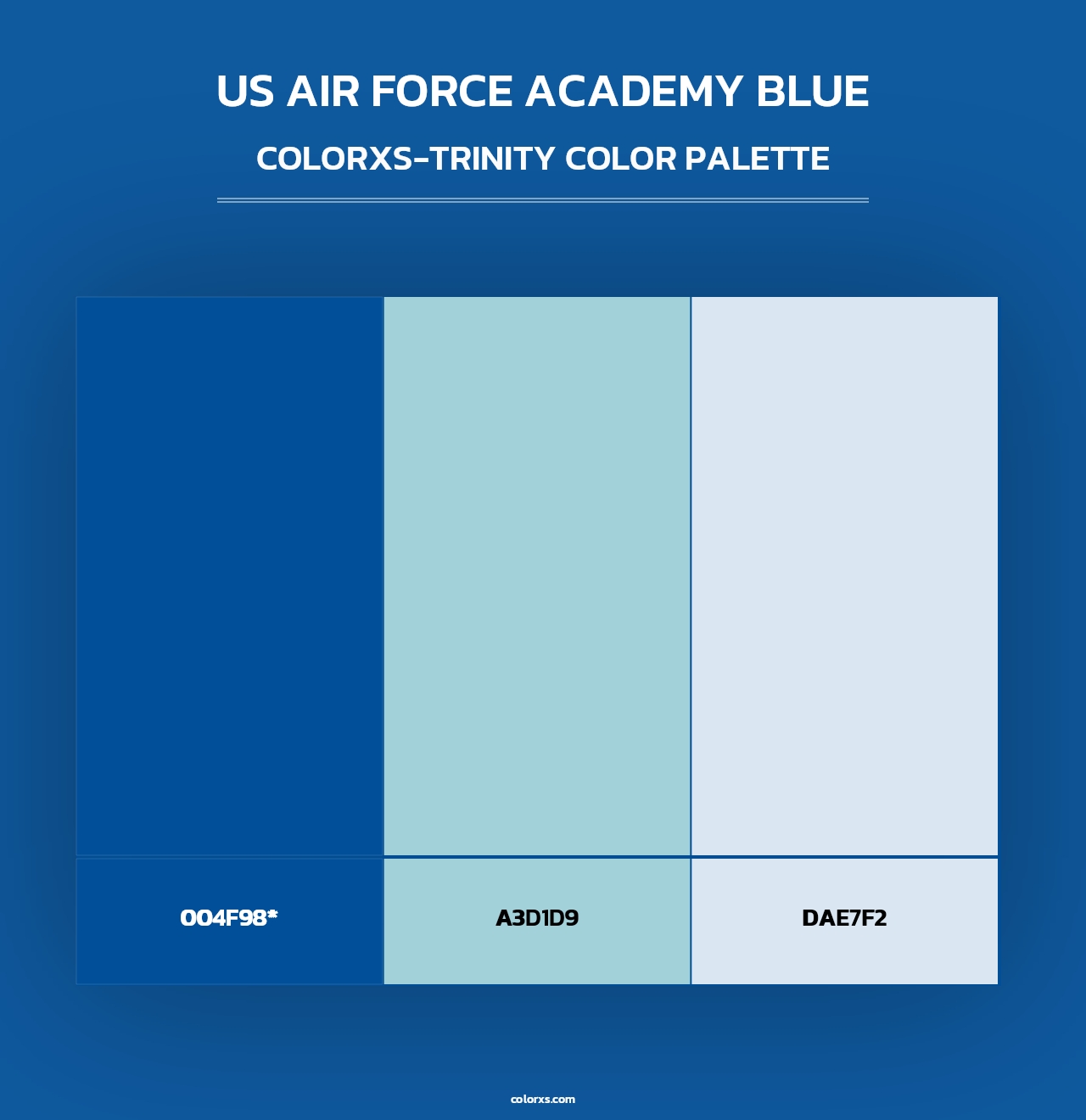 US Air Force Academy Blue - Colorxs Trinity Palette