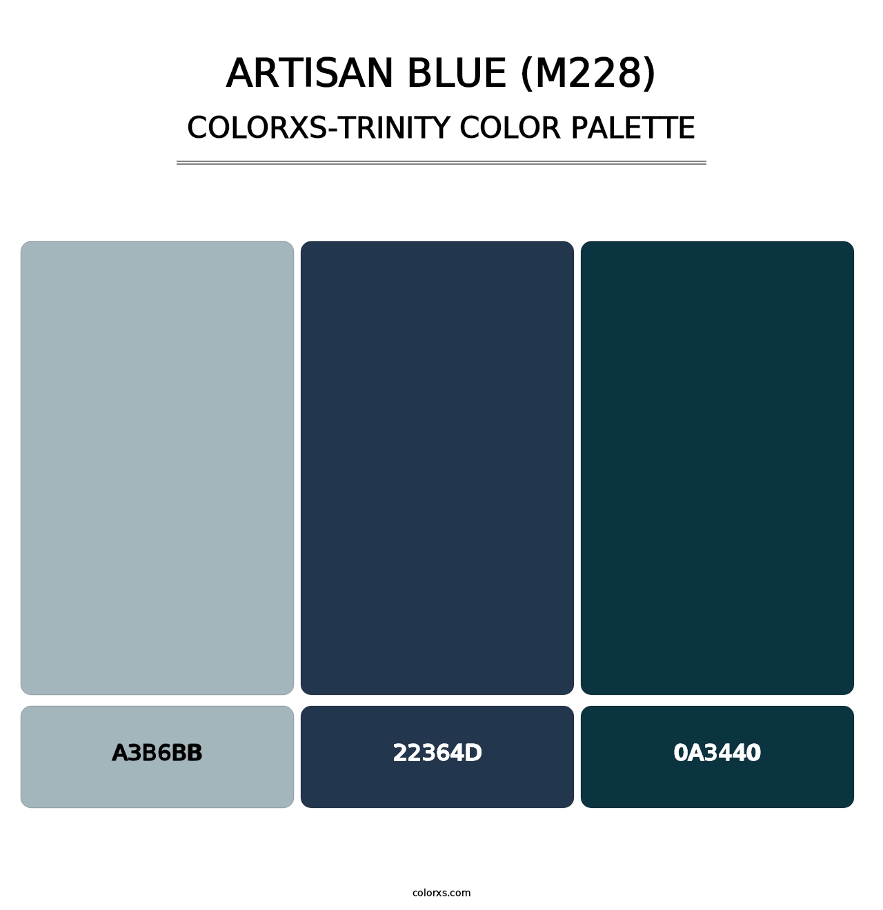 Artisan Blue (M228) - Colorxs Trinity Palette