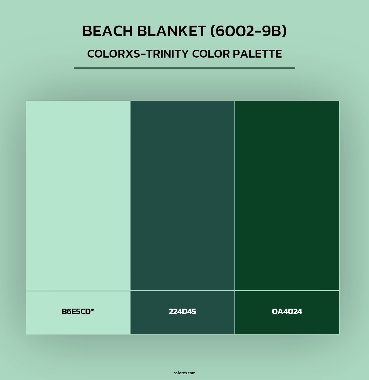 Beach Blanket (6002-9B) - Colorxs Trinity Palette