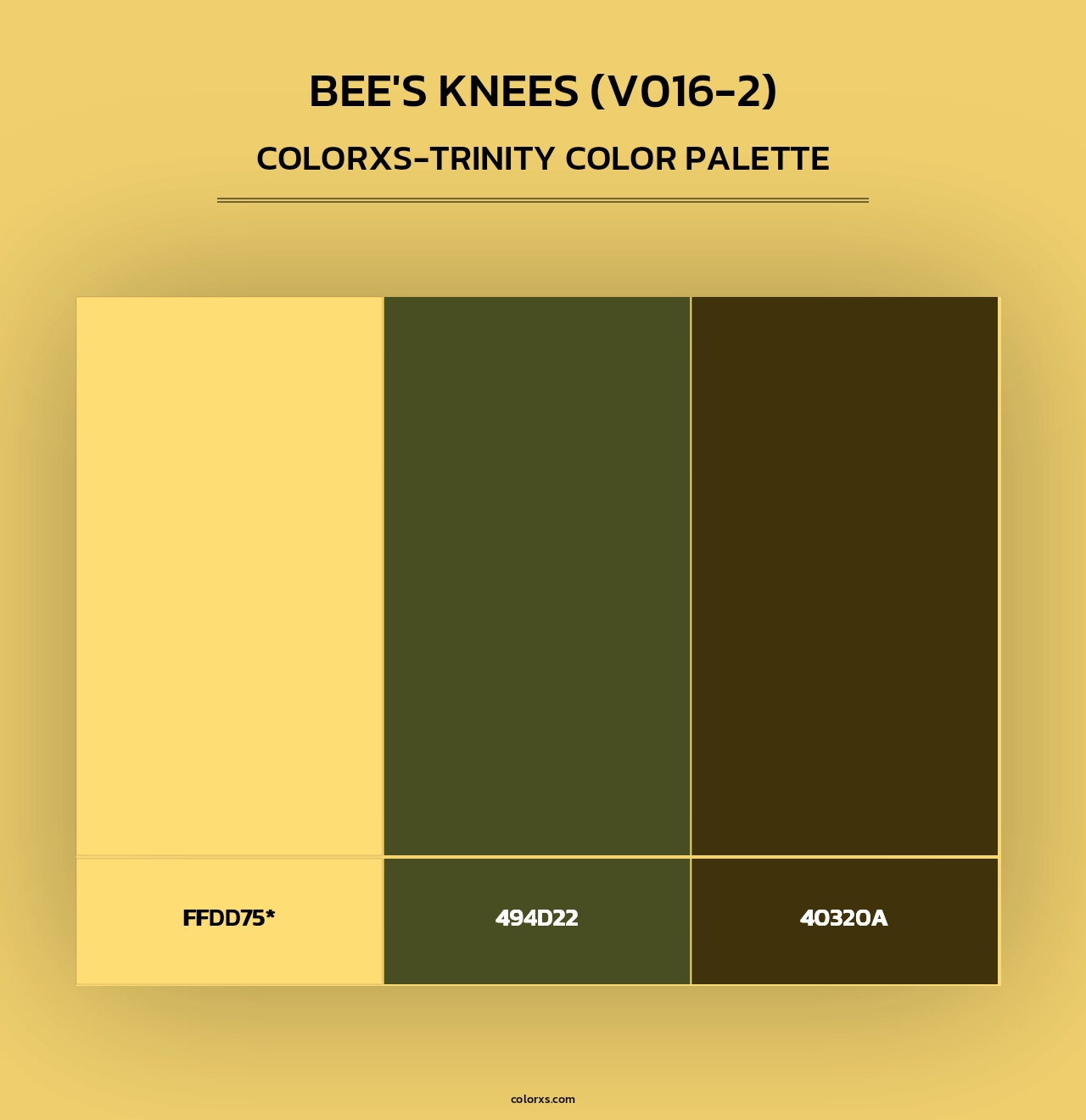 Bee's Knees (V016-2) - Colorxs Trinity Palette