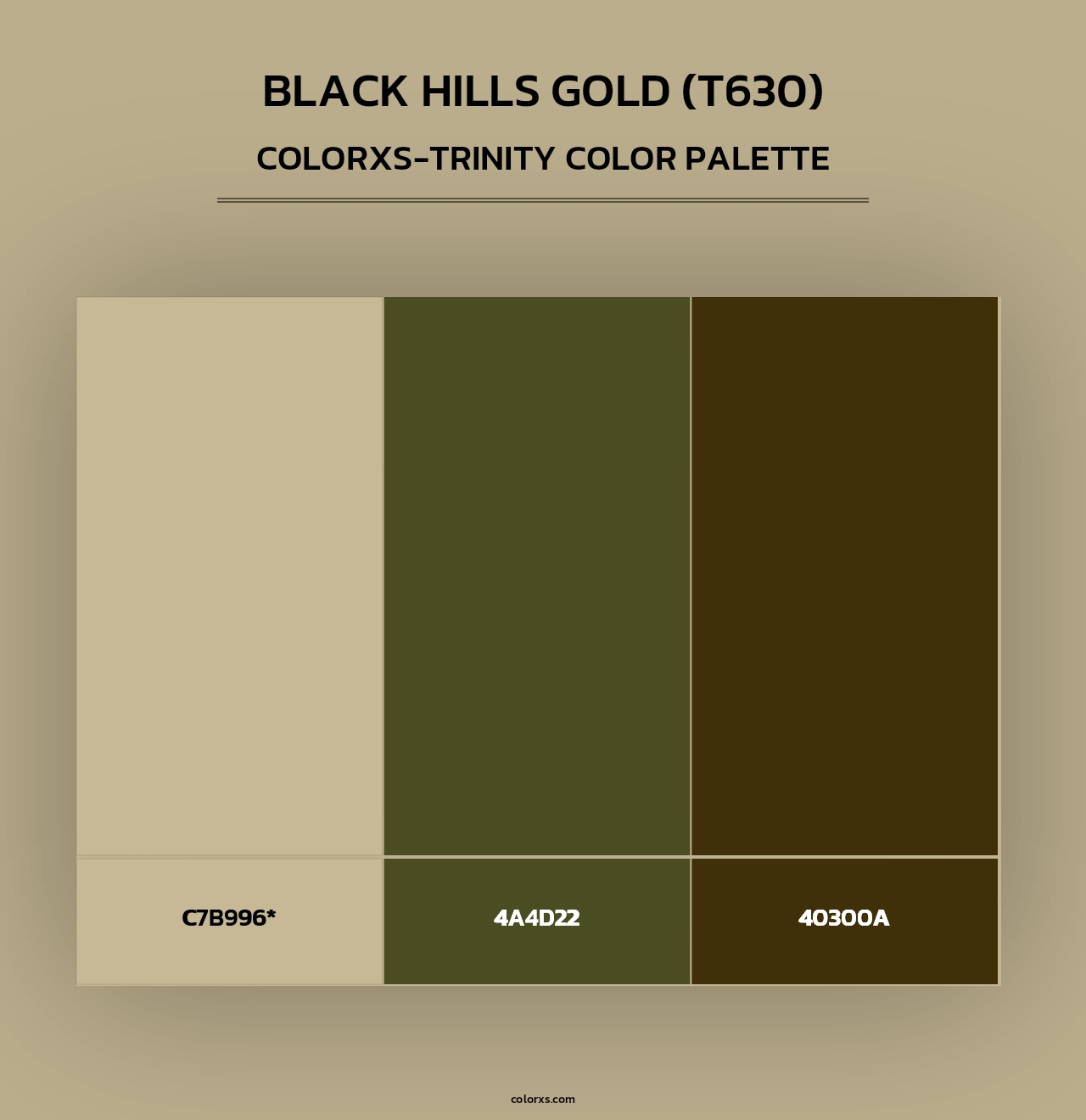 Black Hills Gold (T630) - Colorxs Trinity Palette