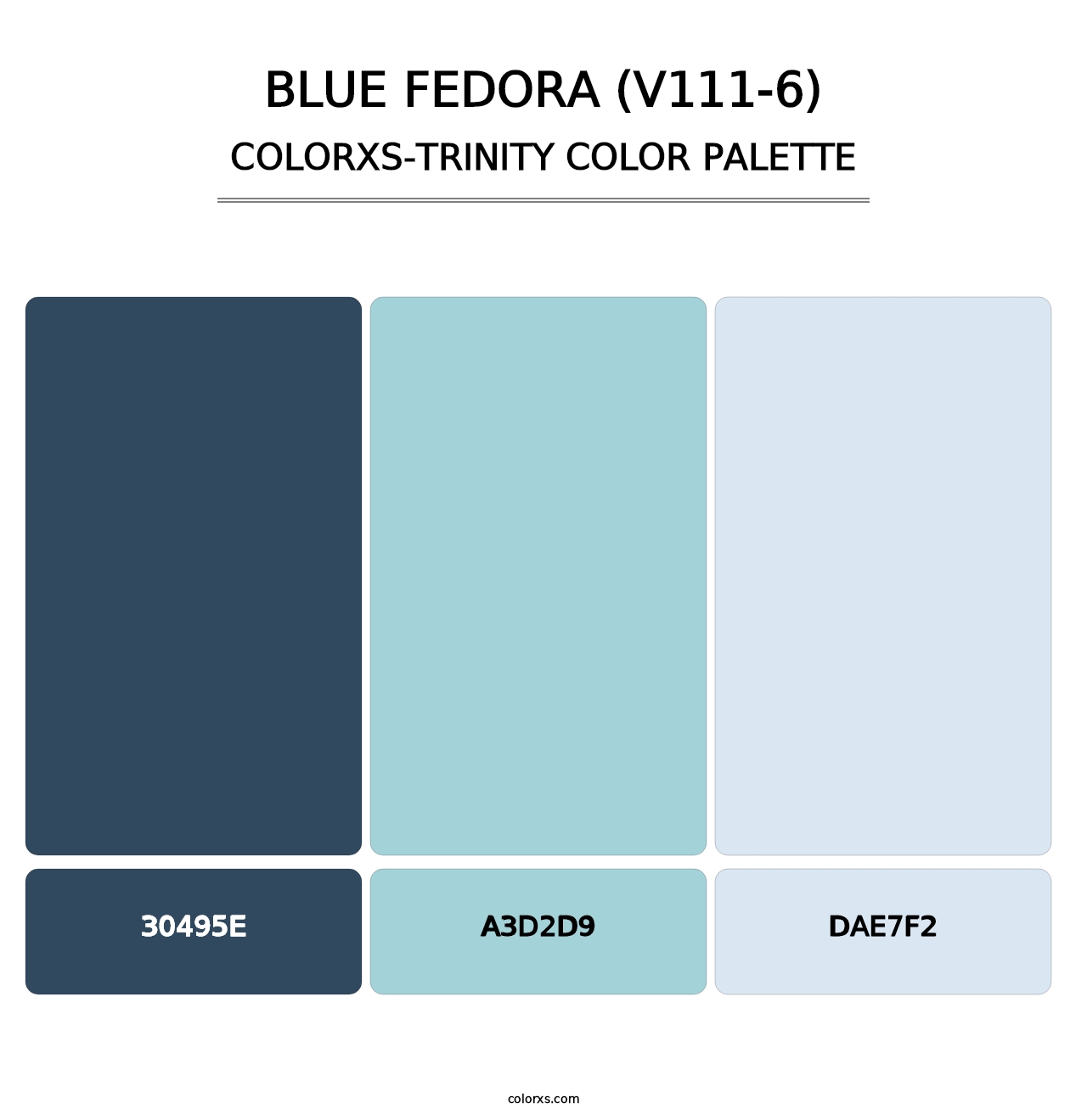 Blue Fedora (V111-6) - Colorxs Trinity Palette
