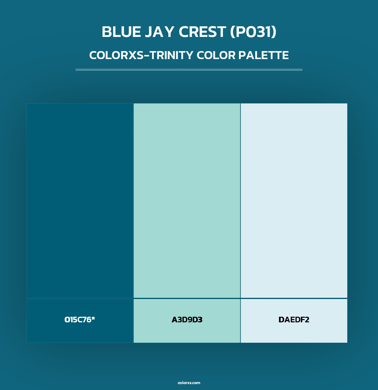 Blue Jay Crest (P031) - Colorxs Trinity Palette