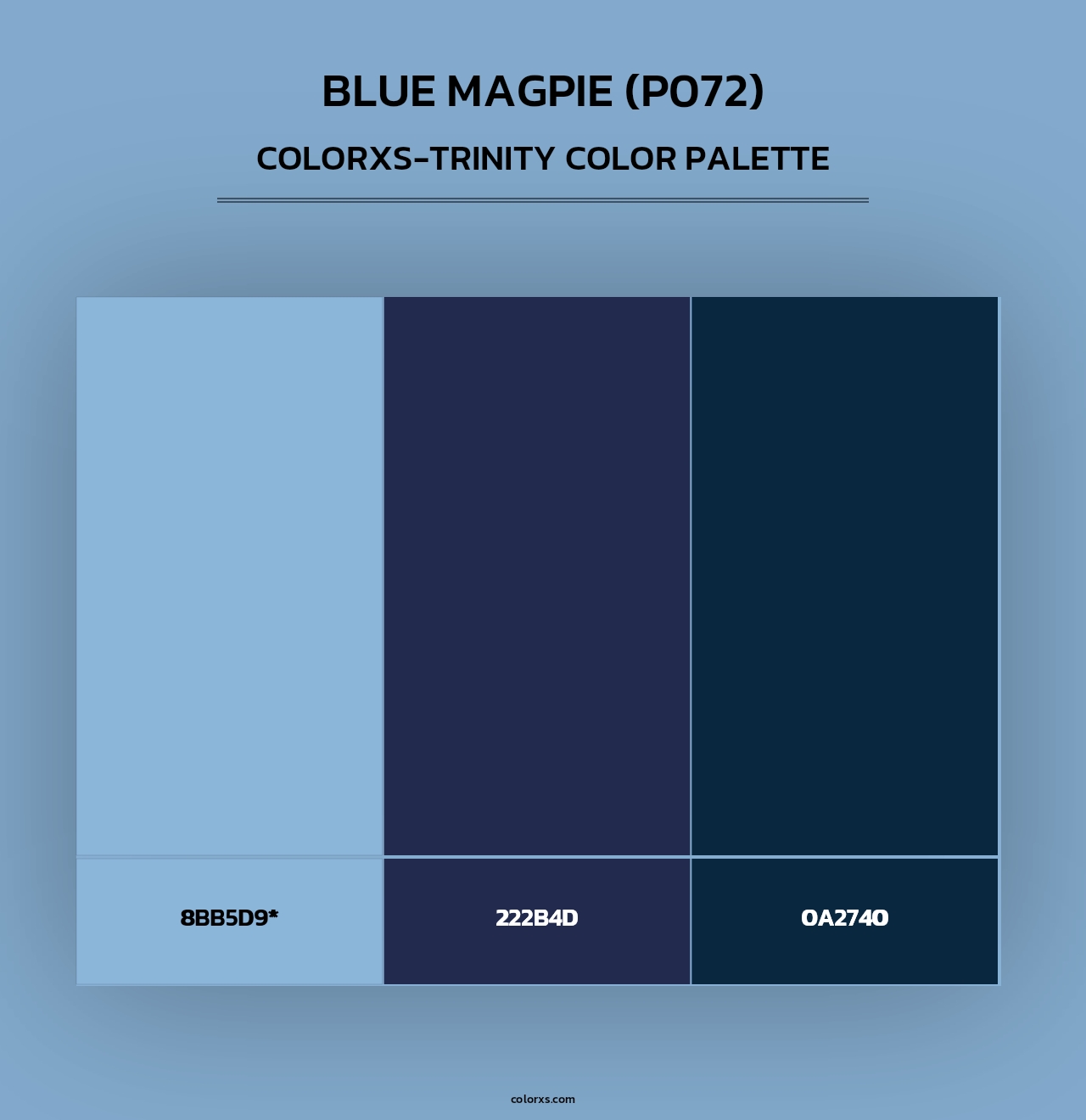 Blue Magpie (P072) - Colorxs Trinity Palette