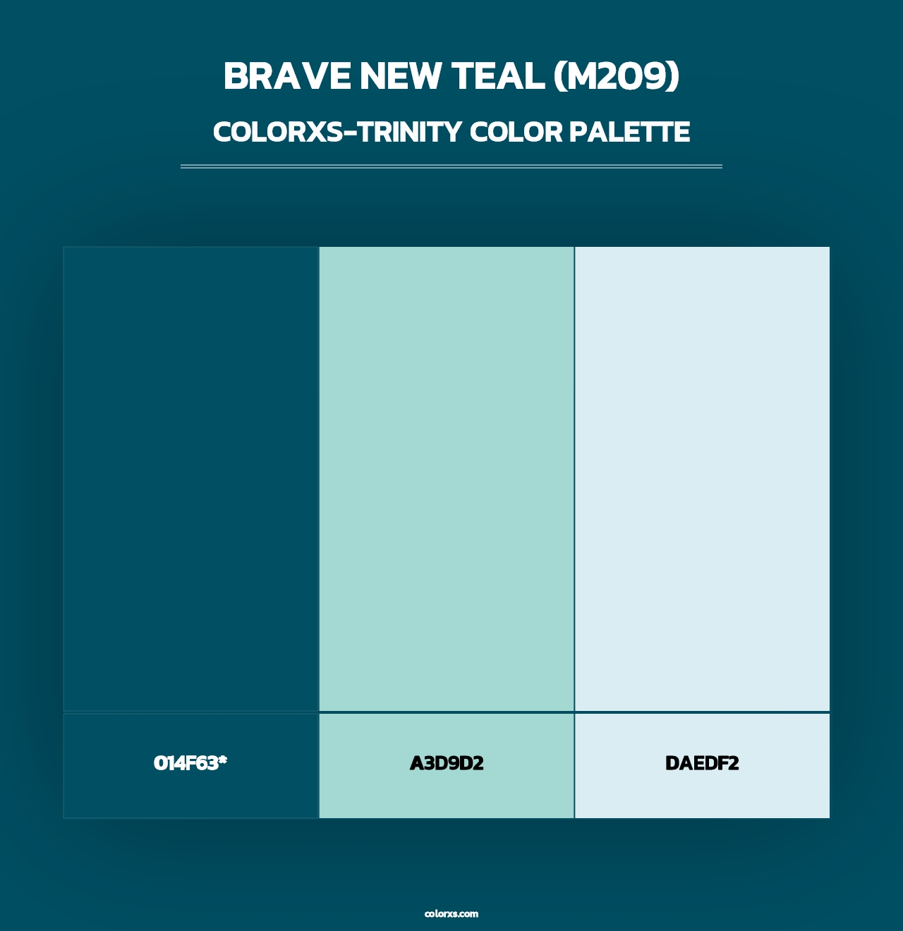 Brave New Teal (M209) - Colorxs Trinity Palette