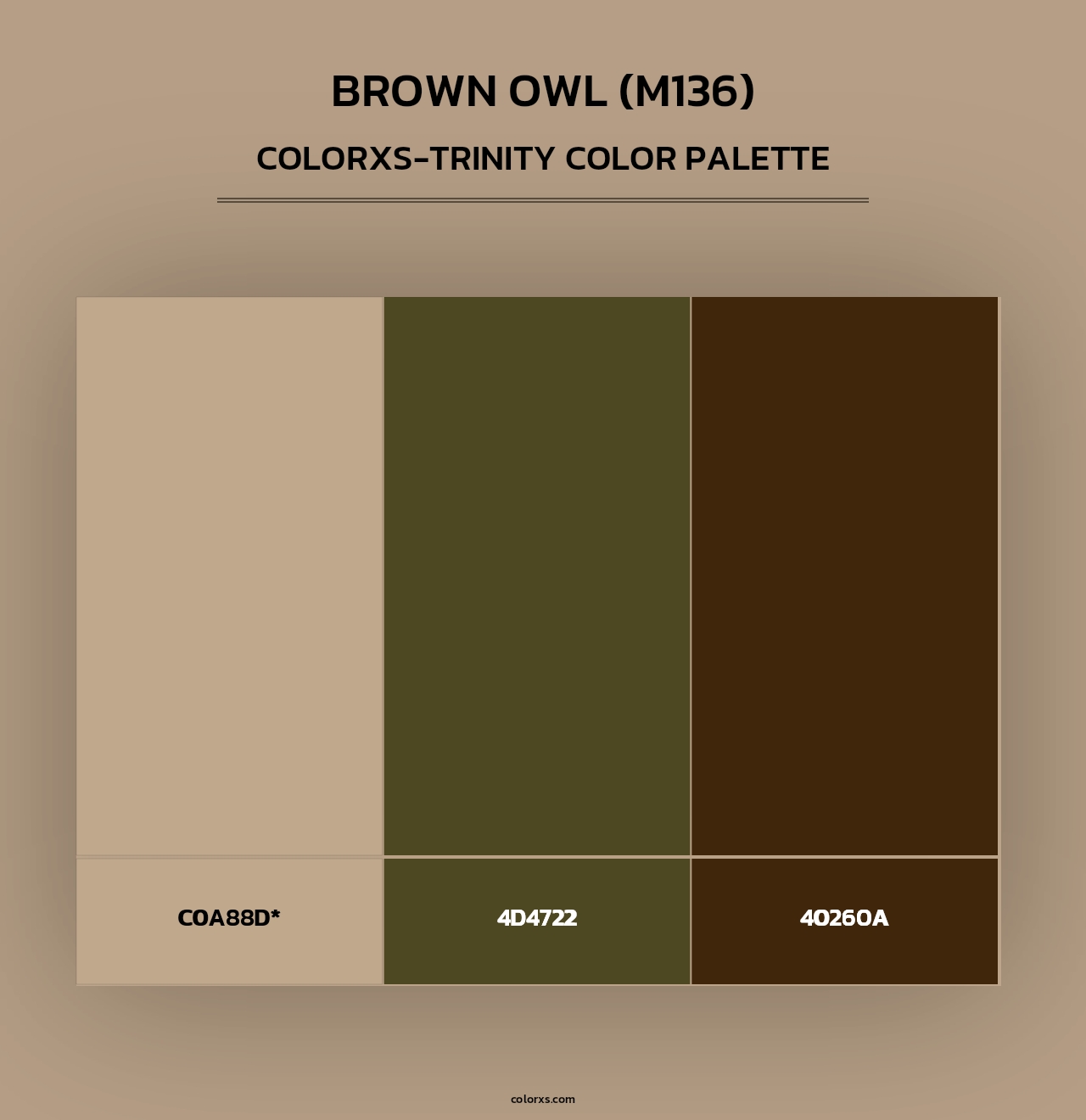 Brown Owl (M136) - Colorxs Trinity Palette