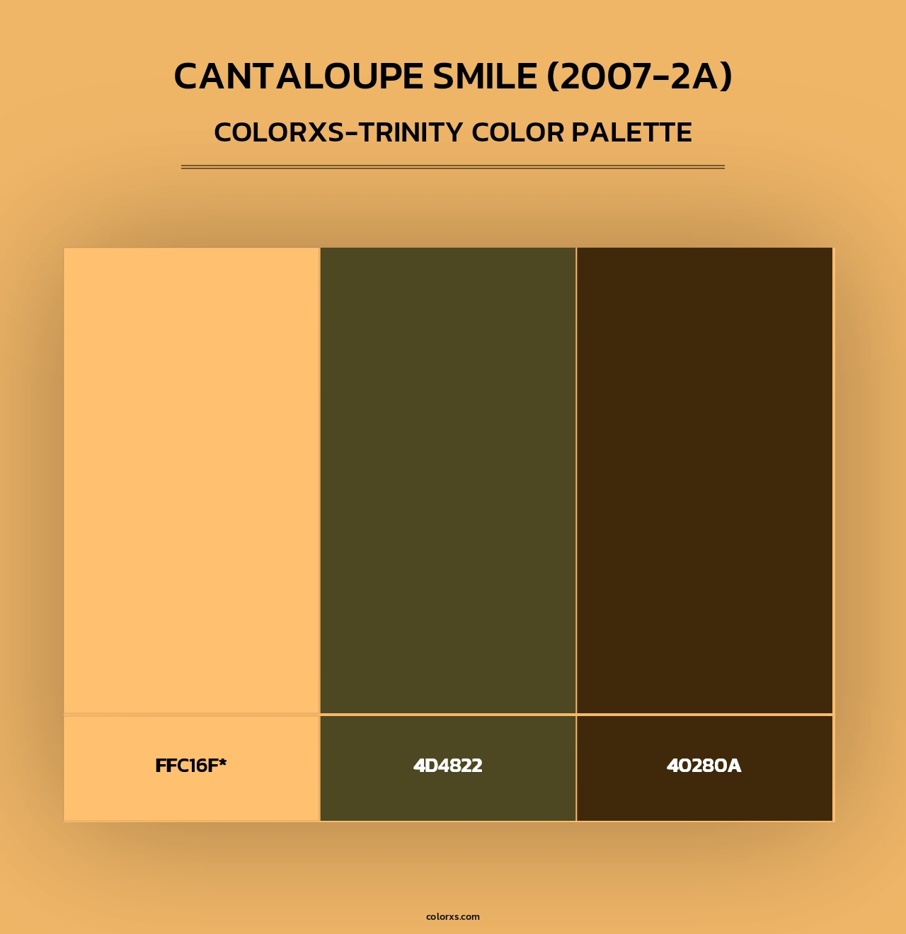Cantaloupe Smile (2007-2A) - Colorxs Trinity Palette