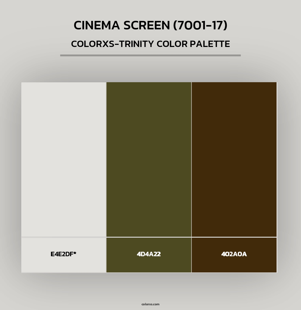 Cinema Screen (7001-17) - Colorxs Trinity Palette