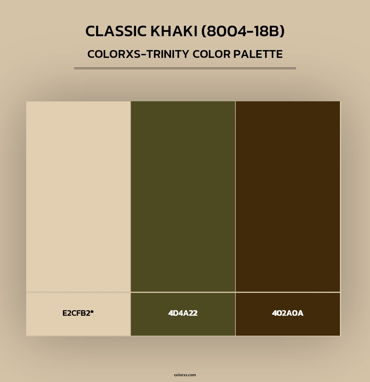 Classic Khaki (8004-18B) - Colorxs Trinity Palette