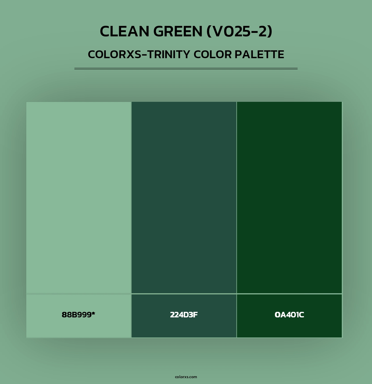 Clean Green (V025-2) - Colorxs Trinity Palette