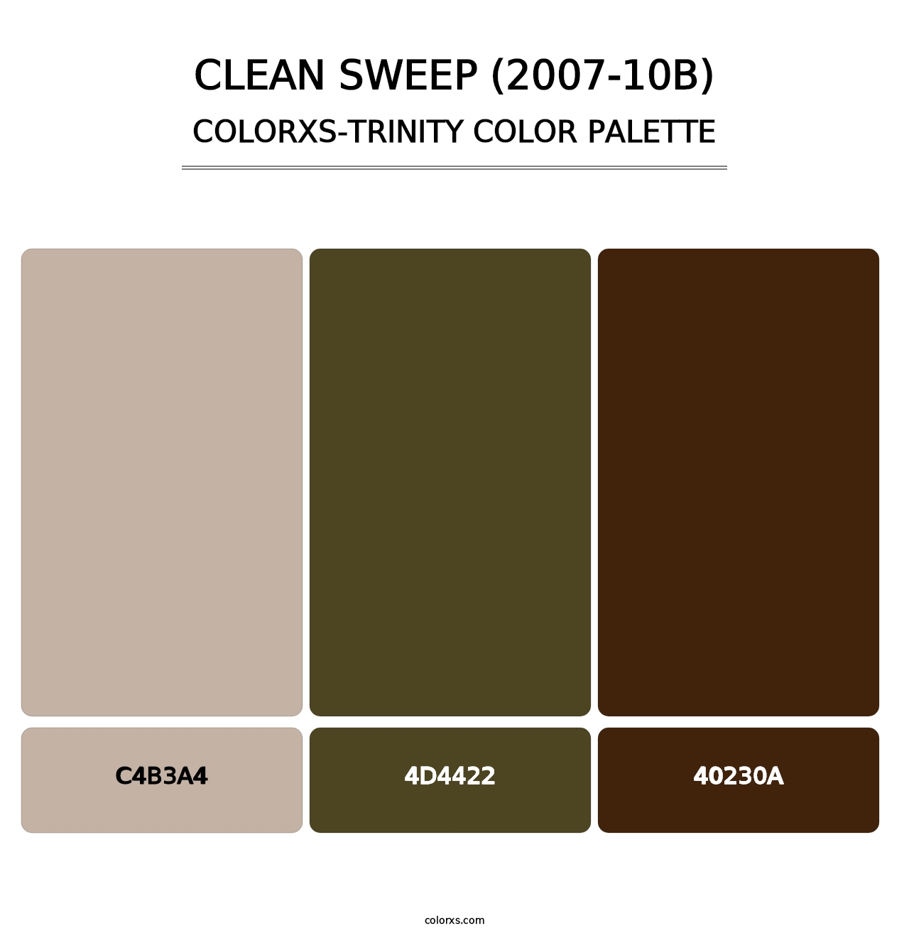 Clean Sweep (2007-10B) - Colorxs Trinity Palette