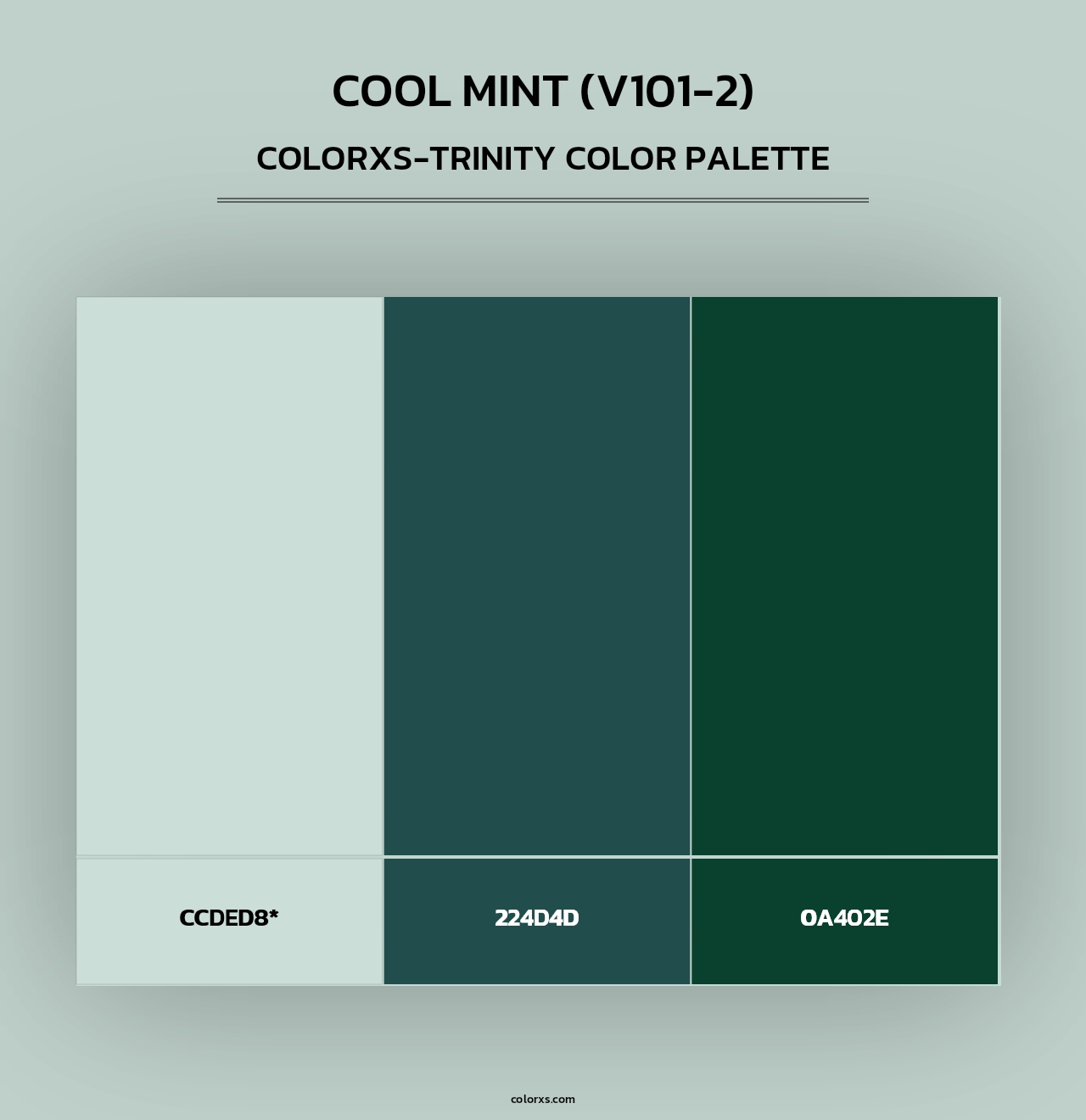 Cool Mint (V101-2) - Colorxs Trinity Palette