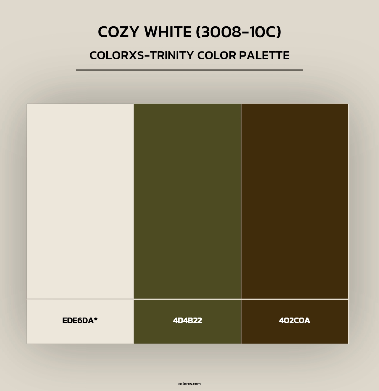Cozy White (3008-10C) - Colorxs Trinity Palette