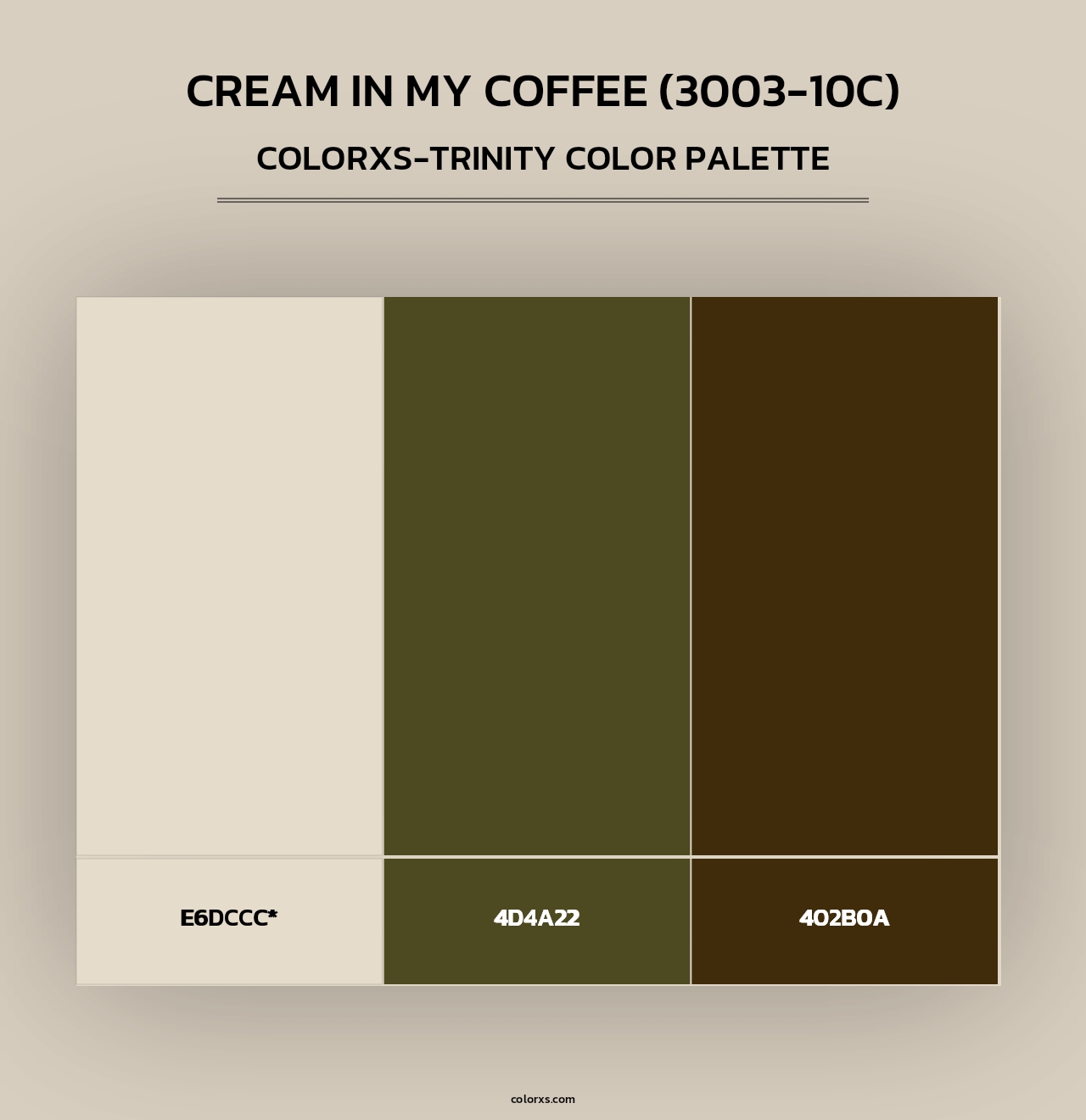 Cream in My Coffee (3003-10C) - Colorxs Trinity Palette