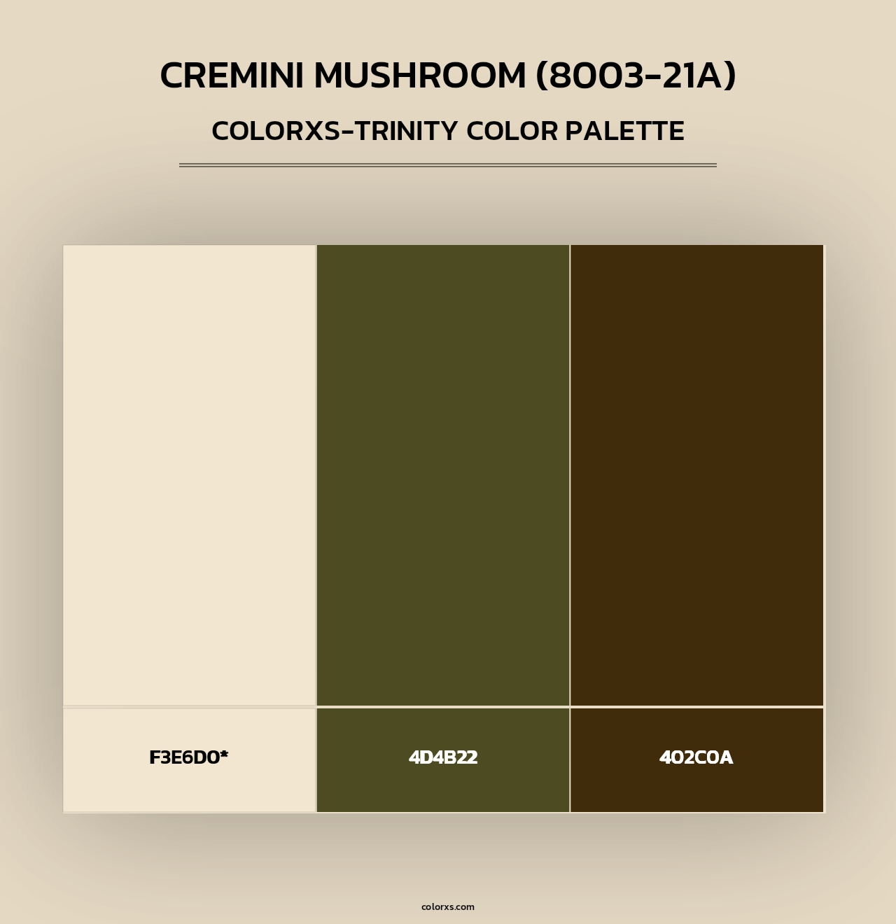 Cremini Mushroom (8003-21A) - Colorxs Trinity Palette