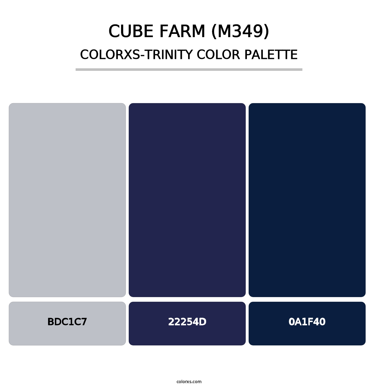 Cube Farm (M349) - Colorxs Trinity Palette