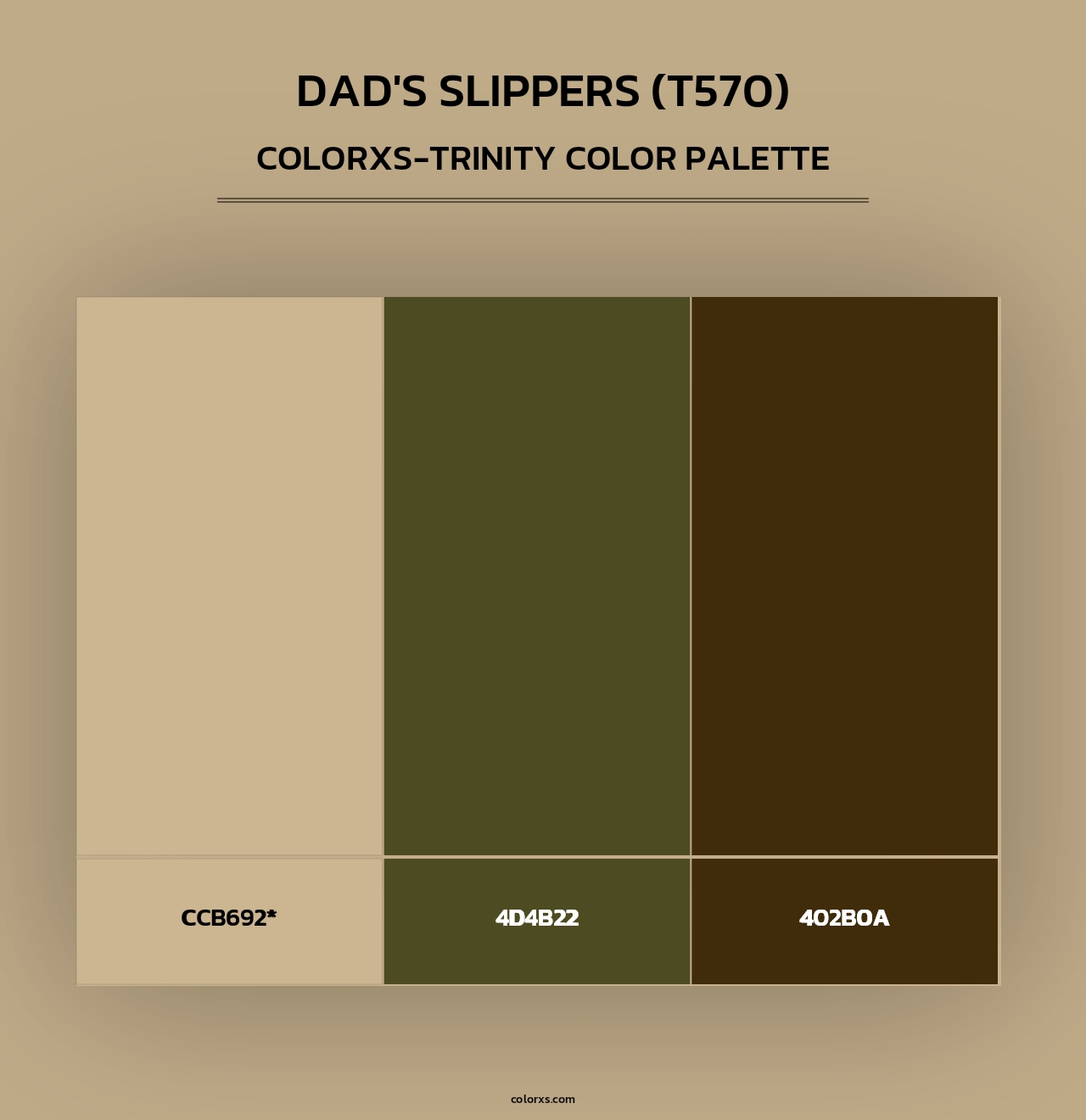 Dad's Slippers (T570) - Colorxs Trinity Palette