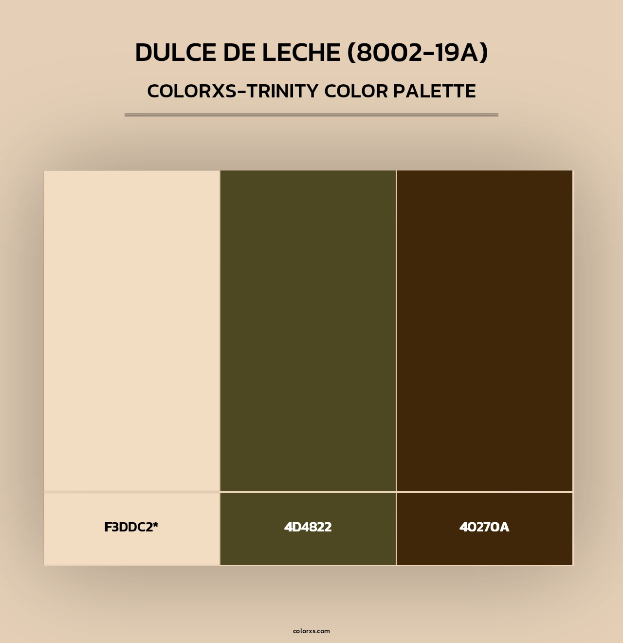Dulce de Leche (8002-19A) - Colorxs Trinity Palette