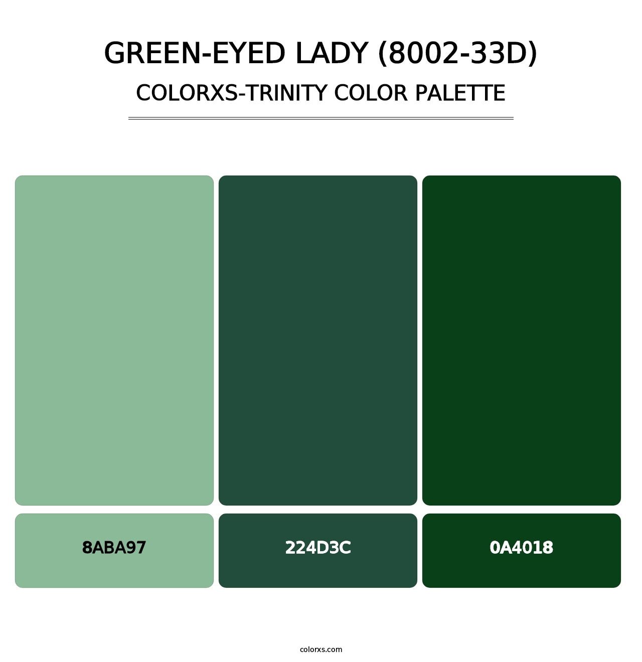 Green-Eyed Lady (8002-33D) - Colorxs Trinity Palette