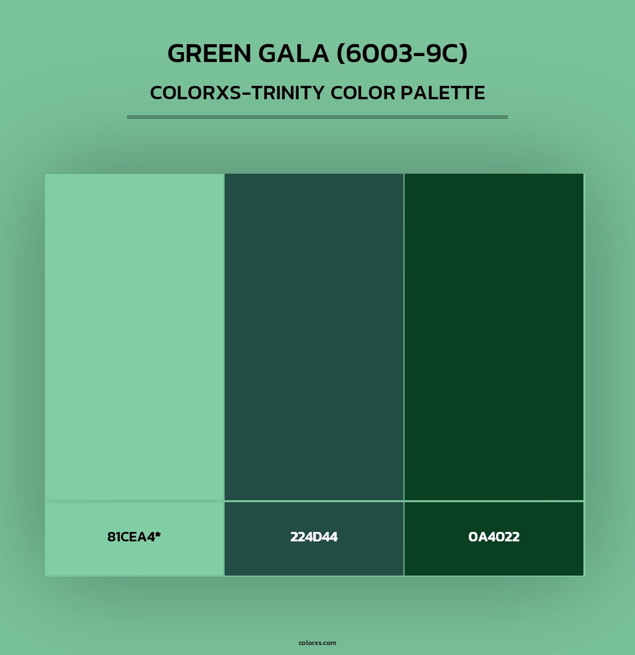 Green Gala (6003-9C) - Colorxs Trinity Palette