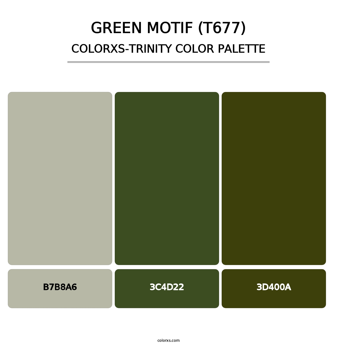 Green Motif (T677) - Colorxs Trinity Palette