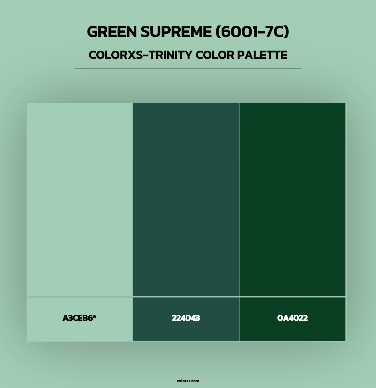 Green Supreme (6001-7C) - Colorxs Trinity Palette
