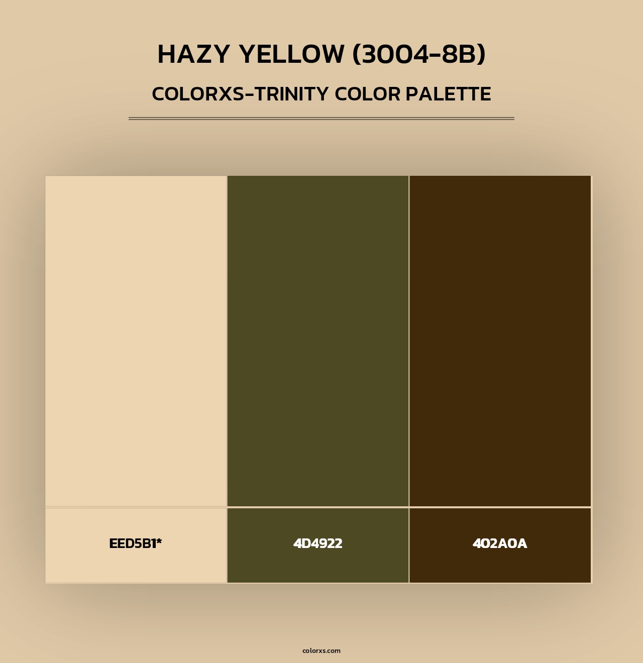 Hazy Yellow (3004-8B) - Colorxs Trinity Palette