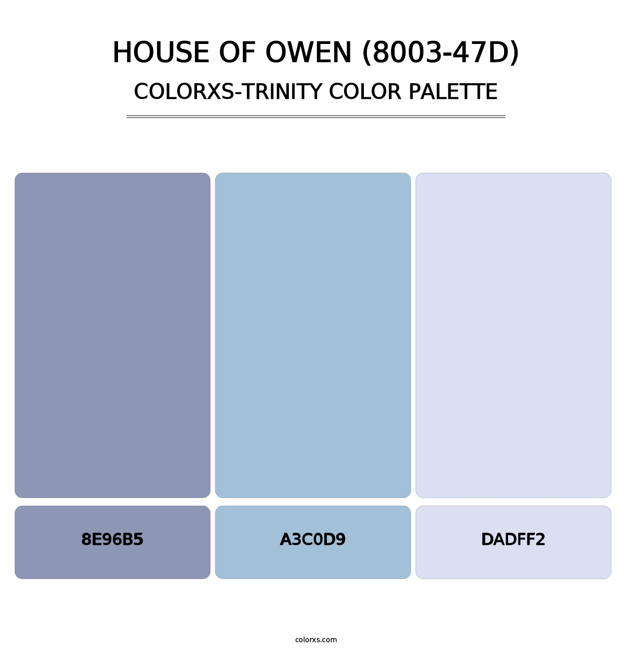 House of Owen (8003-47D) - Colorxs Trinity Palette