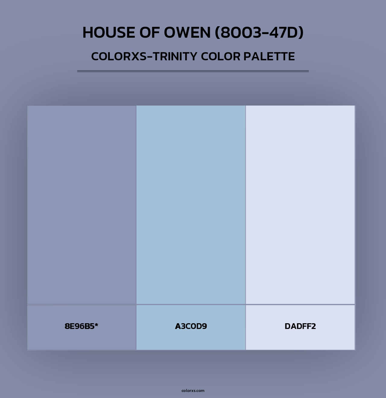 House of Owen (8003-47D) - Colorxs Trinity Palette