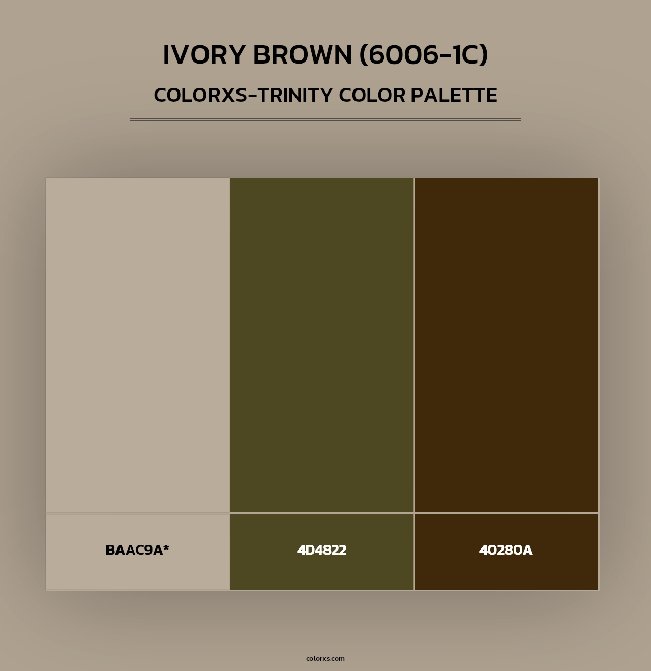 Ivory Brown (6006-1C) - Colorxs Trinity Palette