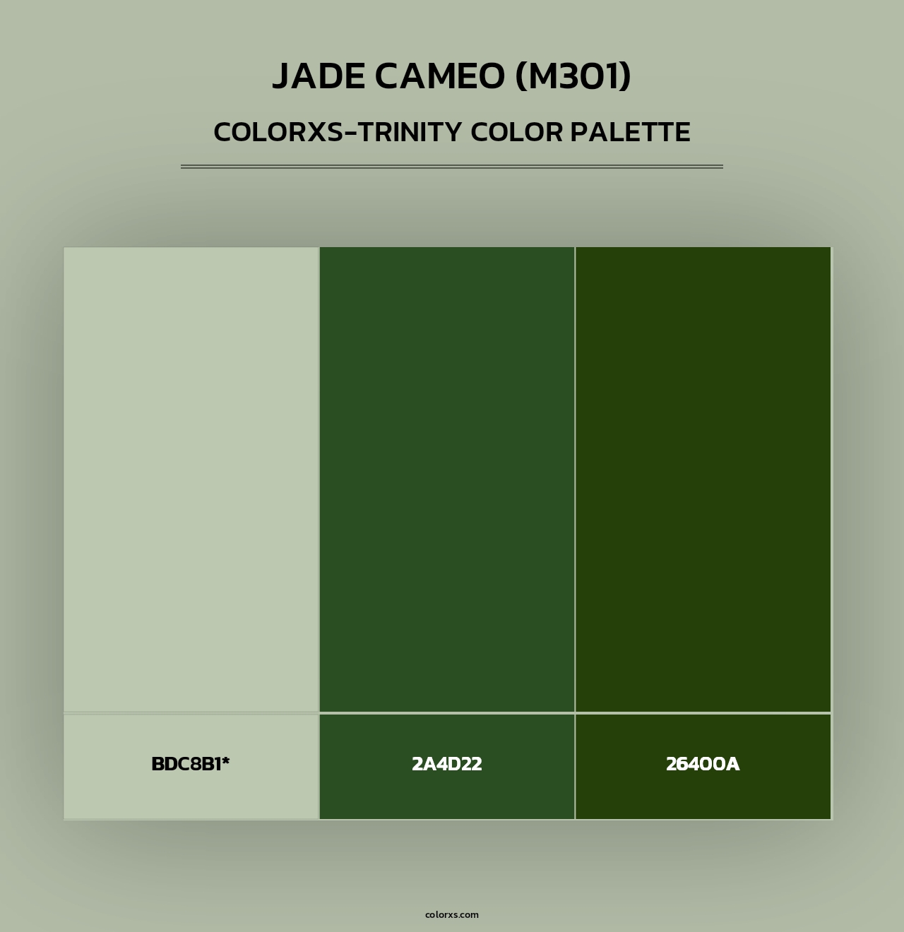 Jade Cameo (M301) - Colorxs Trinity Palette