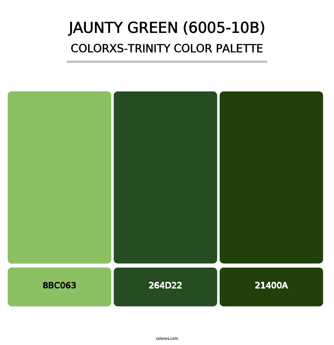 Jaunty Green (6005-10B) - Colorxs Trinity Palette