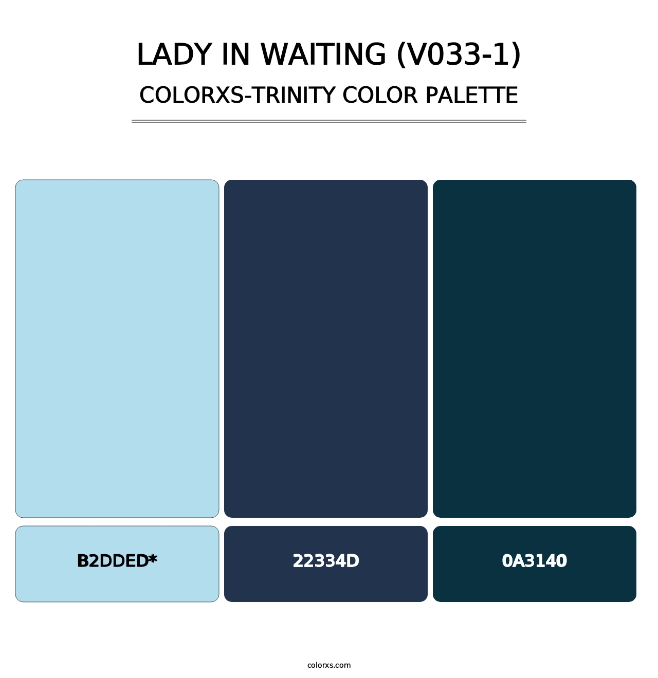 Lady in Waiting (V033-1) - Colorxs Trinity Palette