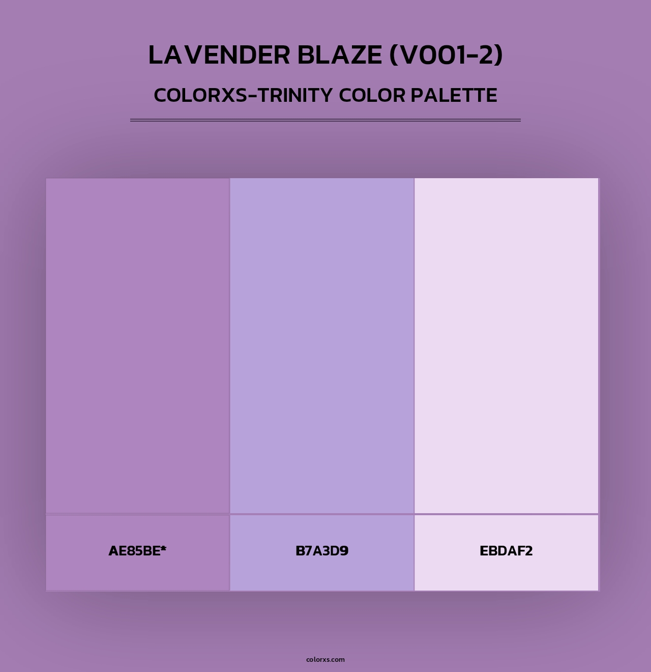 Lavender Blaze (V001-2) - Colorxs Trinity Palette