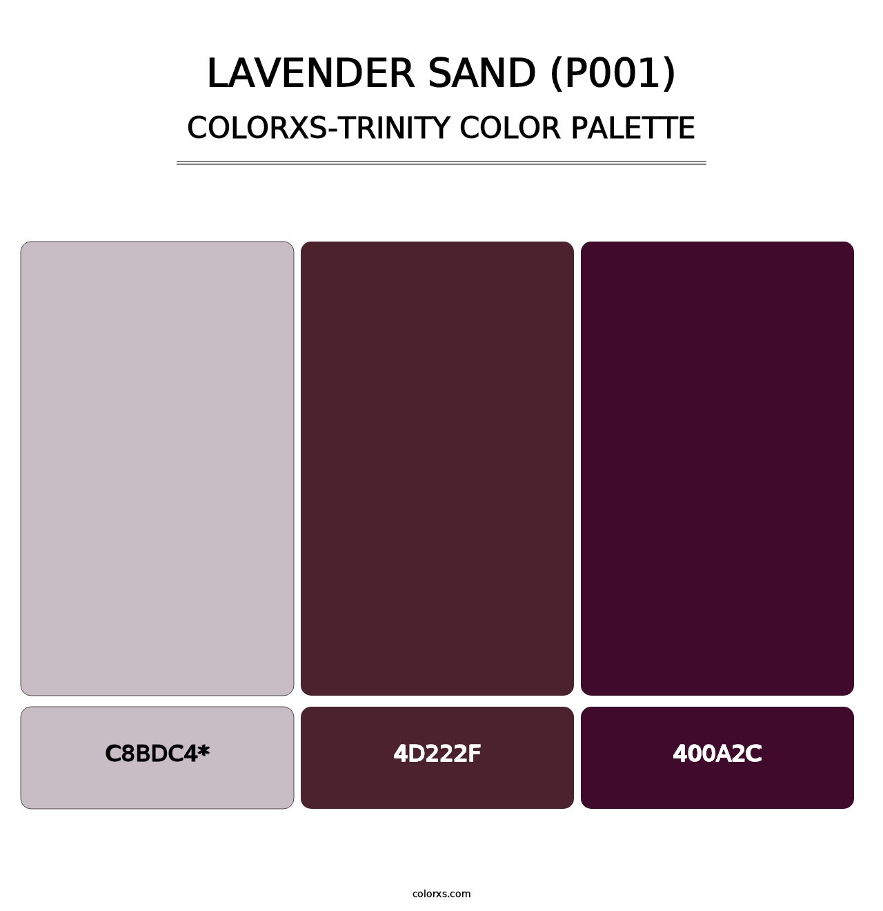 Lavender Sand (P001) - Colorxs Trinity Palette