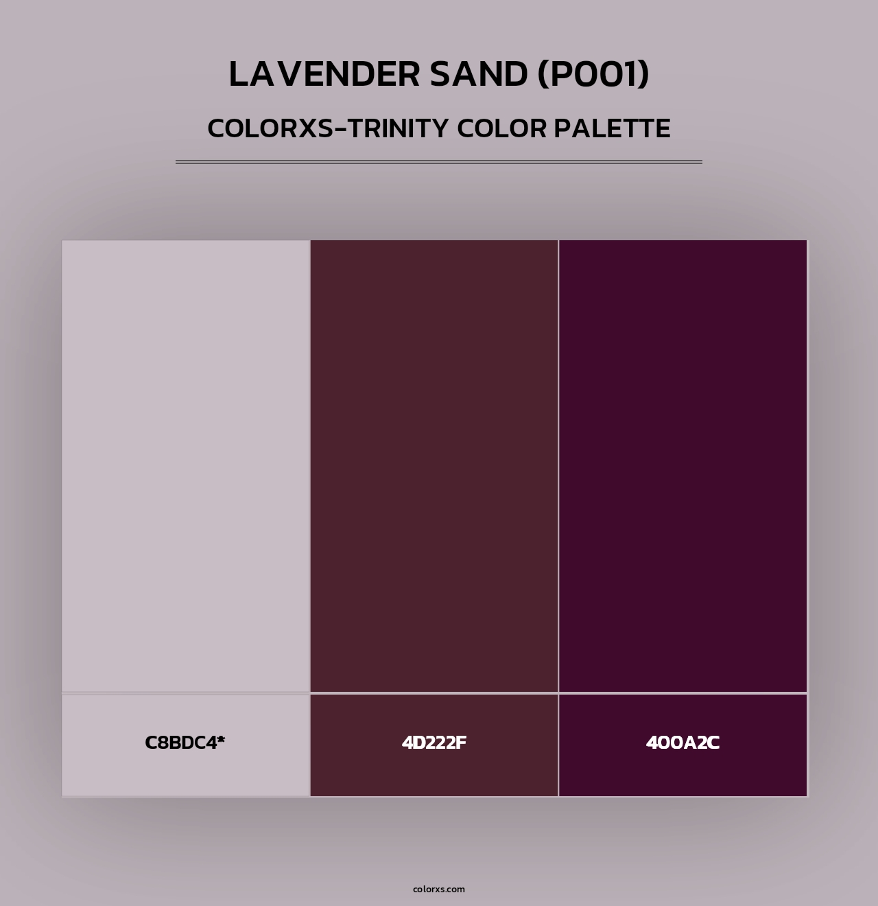 Lavender Sand (P001) - Colorxs Trinity Palette