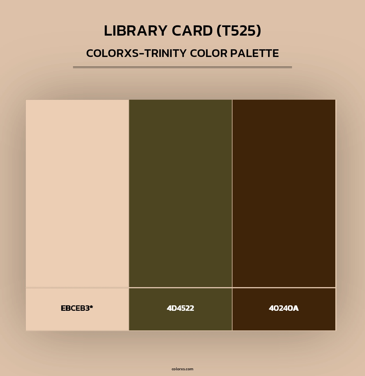 Library Card (T525) - Colorxs Trinity Palette