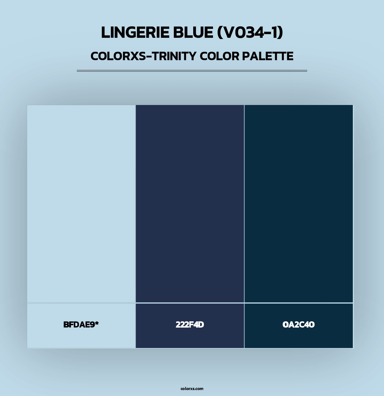 Lingerie Blue (V034-1) - Colorxs Trinity Palette