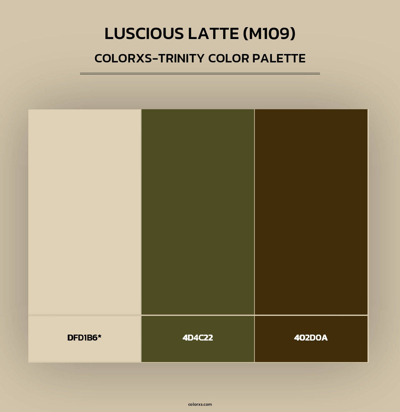 Luscious Latte (M109) - Colorxs Trinity Palette