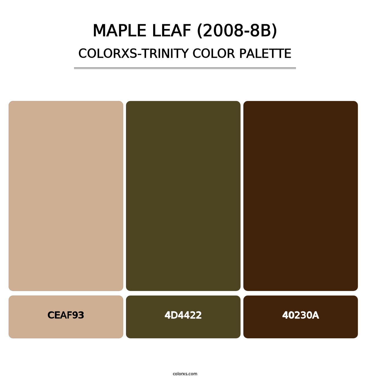 Maple Leaf (2008-8B) - Colorxs Trinity Palette