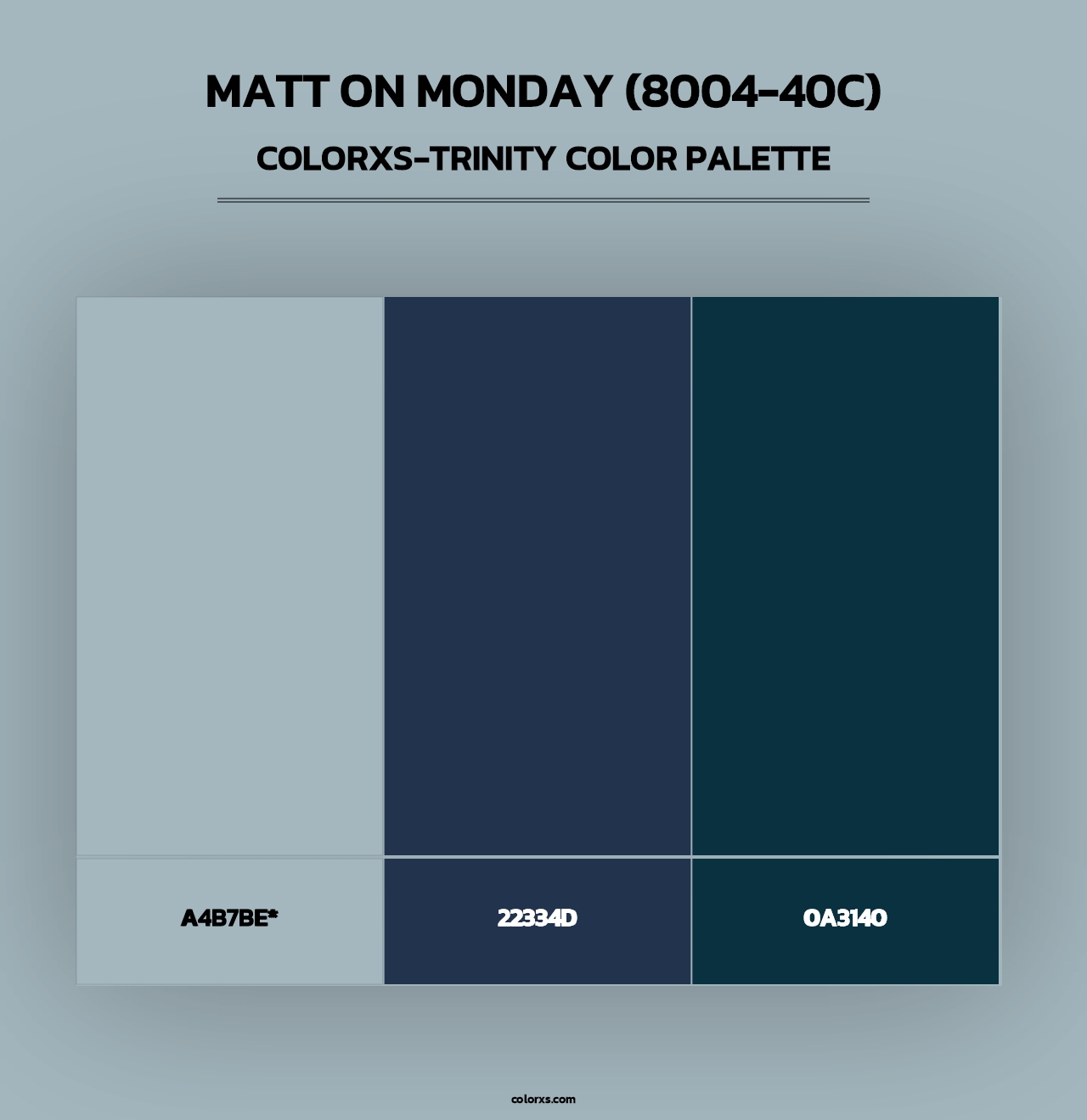 Matt on Monday (8004-40C) - Colorxs Trinity Palette